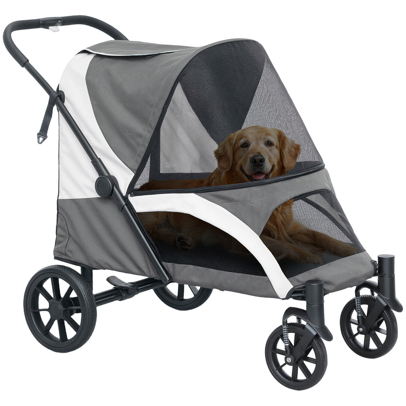 PawHut Easy Folding Pet Stroller for Large Dogs