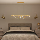 HOMCOM Pendant Light, Ceiling Light with 3 Colour Temperatures, Gold Tone