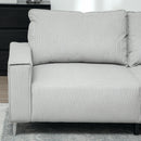 HOMCOM 193cm Upholstered Corduroy Settee with Spring Cushion, Light Grey