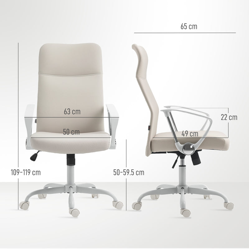HOMCOM High Back Office Chair, Computer Desk Chair For Home