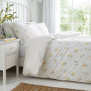 D & D Ditsy Floral Seersucker Duvet Cover Set in Yellow