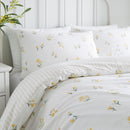 D & D Ditsy Floral Seersucker Duvet Cover Set in Yellow