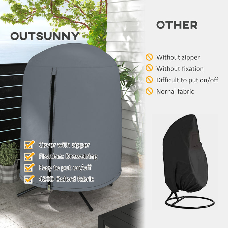 Outsunny Hanging Egg Chair Cover Garden Swing Chair Cover Waterproof