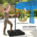 Outsunny 3(m) Banana Parasol Cantilever Umbrella Garden W/ Base Weights