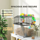 PawHut Hamster Cage with 31cm Deep Tray, Tube System, 58 x 43 x 57cm
