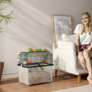 PawHut Hamster Cage with 31cm Deep Tray, Tube System, 58 x 43 x 57cm