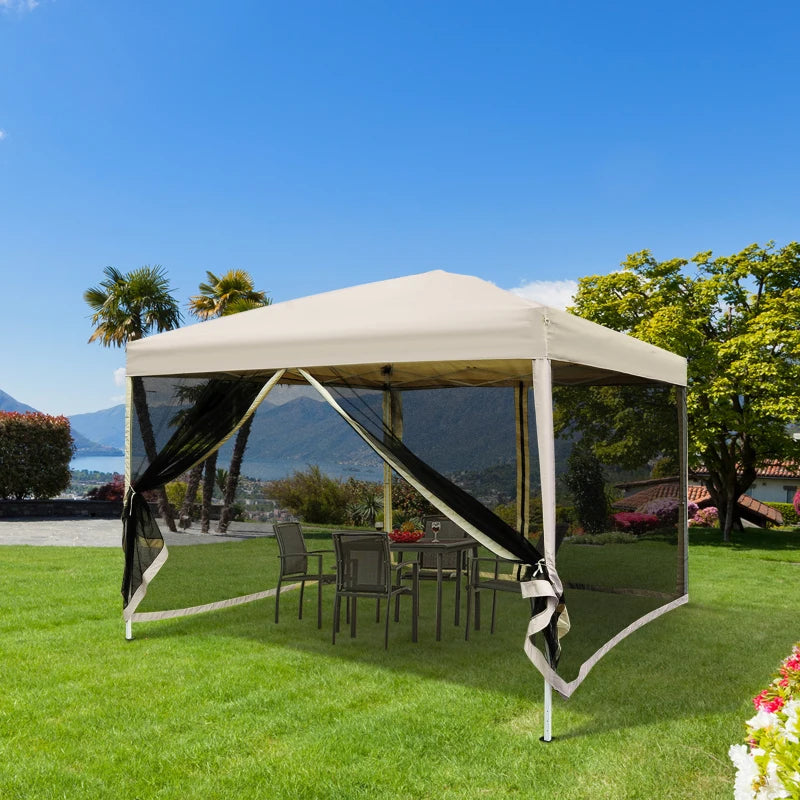 Outsunny 3 x 3(m) Pop Up Gazebo Beige