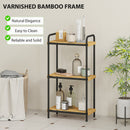 HOMCOM Tier Bamboo Bathroom Shelf, Freestanding Shelving Unit