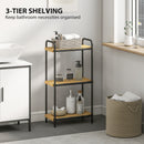 HOMCOM Tier Bamboo Bathroom Shelf, Freestanding Shelving Unit