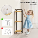 HOMCOM Tier Bamboo Bathroom Shelf, Freestanding Shelving Unit