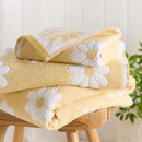 D & D Daisy Floral Towels Ochre