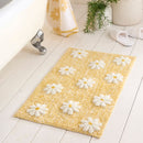 D & D Daisy Floral Bath Mat in Ochre