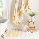 D & D Daisy Floral Bath Mat in Ochre