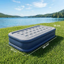 Outsunny Inflatable Mattress, Air Bed With Built-in Pump, Grey