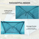 Outsunny 3-4 Person Camping Tent, Waterproof Tent - Blue/Green/Orange