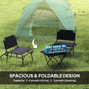 Outsunny 3-4 Person Camping Tent, Waterproof Tent - Blue/Green/Orange