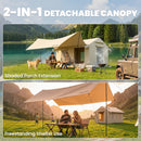 Outsunny Inflatable Tents 4 Season for 6-8 Person Khaki