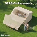 Outsunny Inflatable Tents 4 Season for 6-8 Person Khaki
