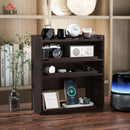 HOMCOM 4-Tier Desktop Organiser With Cable Management For Stationery - Oak/Dark Brown