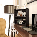 HOMCOM 4-Tier Desktop Organiser With Cable Management For Stationery - Oak/Dark Brown