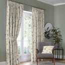 D & D Darnley Pencil Pleat Curtains in Coral/Natural