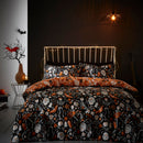 Bedlam Halloween Day of the Dead Duvet Cover Set in Black/Orange
