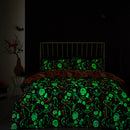 Bedlam Halloween Day of the Dead Duvet Cover Set in Black/Orange