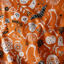 Bedlam Halloween Day of the Dead Duvet Cover Set in Black/Orange