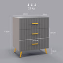 HOMCOM Bedroom Chest Of Drawers, 3-Drawer Dresser With Aluminium Legs