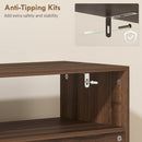 HOMCOM Narrow Shoe Cabinet with 2 Flip Drawers, Modern Shoe Storage Cabinet