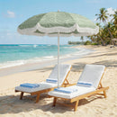 Outsunny 1.8 m Beach Umbrella Parasol with Sand Anchor, 30 Tilt, Green