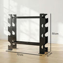 SPORTNOW 4-Tier Dumbbell Rack, Heavy-Duty Weight Rack For Dumbbells, Black