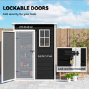 Outsunny 5' X 3' Garden Shed W/ Floor, Lockable Door, Window And Vent Black