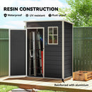 Outsunny 5' X 3' Garden Shed W/ Floor, Lockable Door, Window And Vent Black