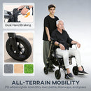 HOMCOM 2-in-1 Mobility Walker With Seat, Foldable Rollator With Footrests