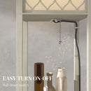 HOMCOM Modern Floor Lamp Light With 3 Shelves Fabric Lampshade