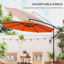 Outsunny 3(m) Cantilever Parasol Banana Umbrella w/ Crank