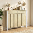 HOMCOM Radiator Cover with Drawer and Vertical Slats Oak