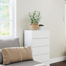 HOMCOM Bedroom Chest Of Drawers, 5 Drawers Dresser, Drawer Unit, White