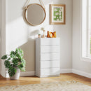 HOMCOM Bedroom Chest Of Drawers, 5 Drawers Dresser, Drawer Unit, White