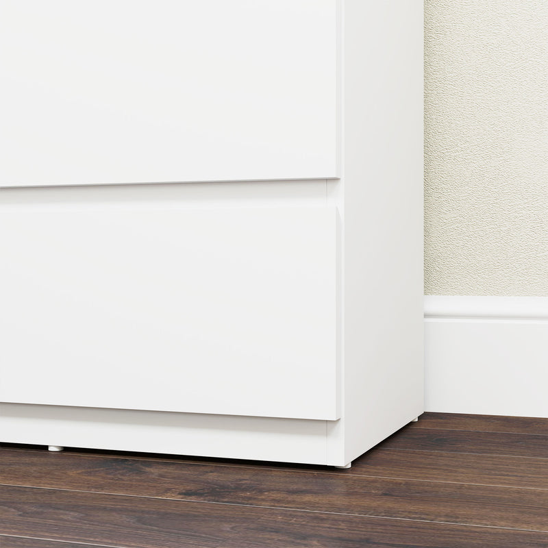 HOMCOM Bedroom Chest of Drawers, 5 Drawers Dresser, Drawer Unit, White