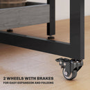 HOMCOM Folding Dining Table, Drop Leaf Table With Open Compartments