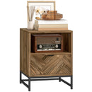 HOMCOM Bedside Table, Sofa Side Table with Drawer for Bedroom, Brown