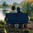 Double Camping Chair with Cup Holders and Carrying Bag