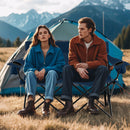 Double Camping Chair with Cup Holders and Carrying Bag