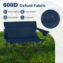 Double Camping Chair with Cup Holders and Carrying Bag
