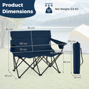 Double Camping Chair with Cup Holders and Carrying Bag