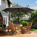 Outsunny 2.6M Garden Parasol Umbrella with Aluminium Pole, Tilt, Crank