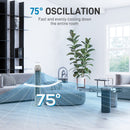 HOMCOM Oscillating Tower Fan Floor Fan With 4H Timer For Home Office