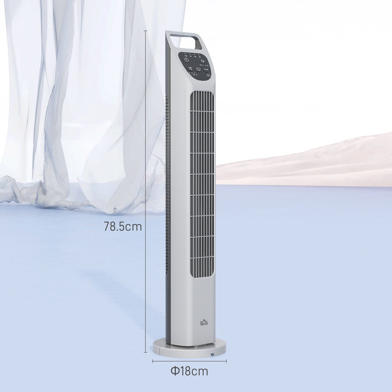 HOMCOM Oscillating Tower Fan Floor Fan with 4H Timer for Home Office
